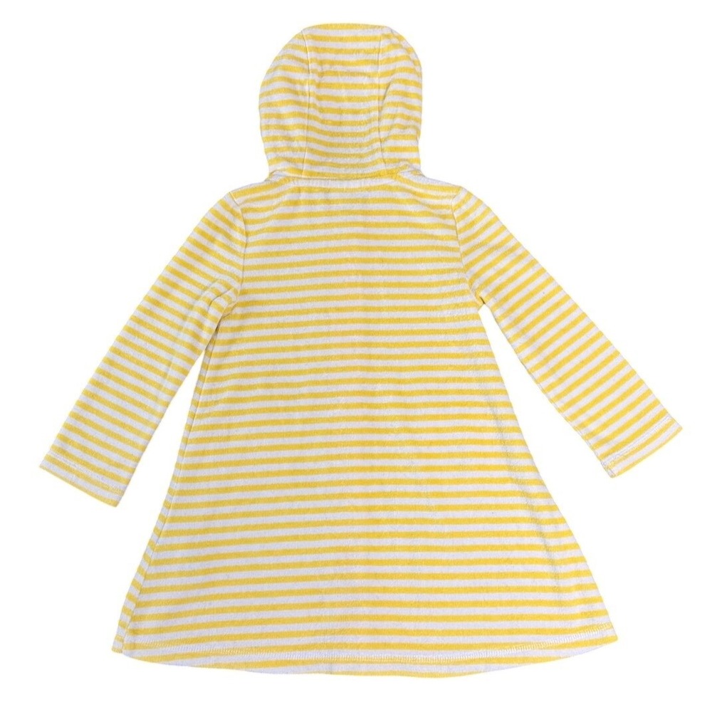 Disney Store Winnie the Pooh Swim Coverup 4T Yellow Striped Long Sleeve Hooded - Picture 7 of 7